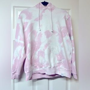 Pink and White Pull and Bear Hoodie